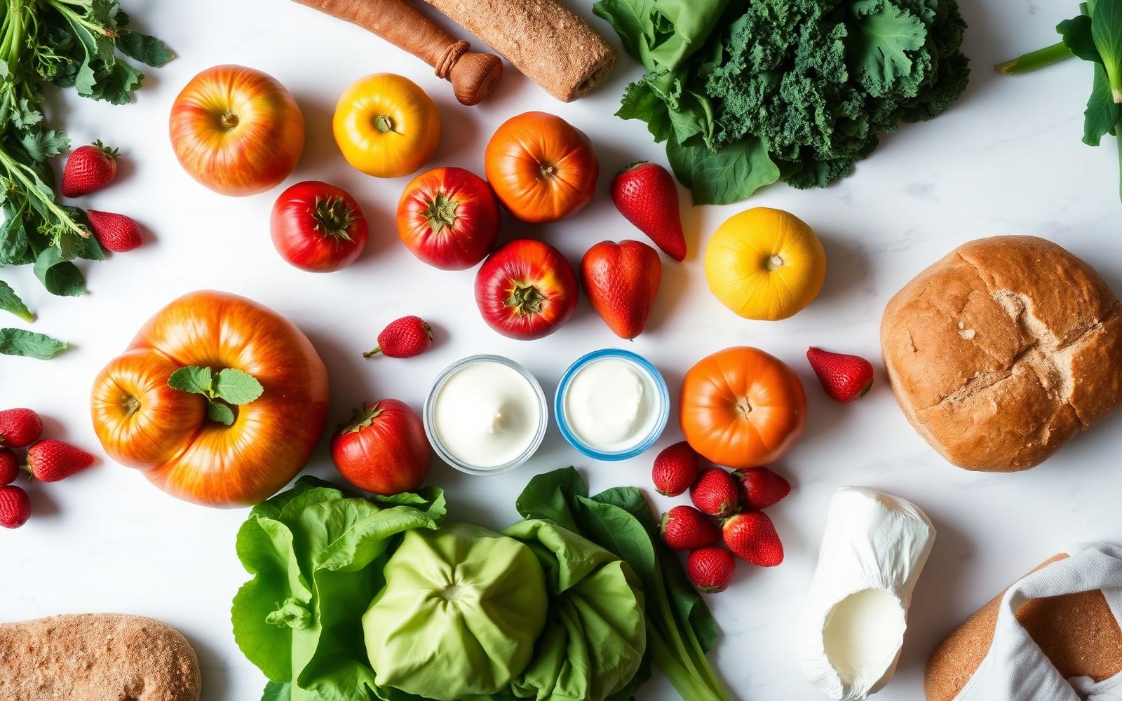 Fresh fruits, vegetables, dairy and groceries